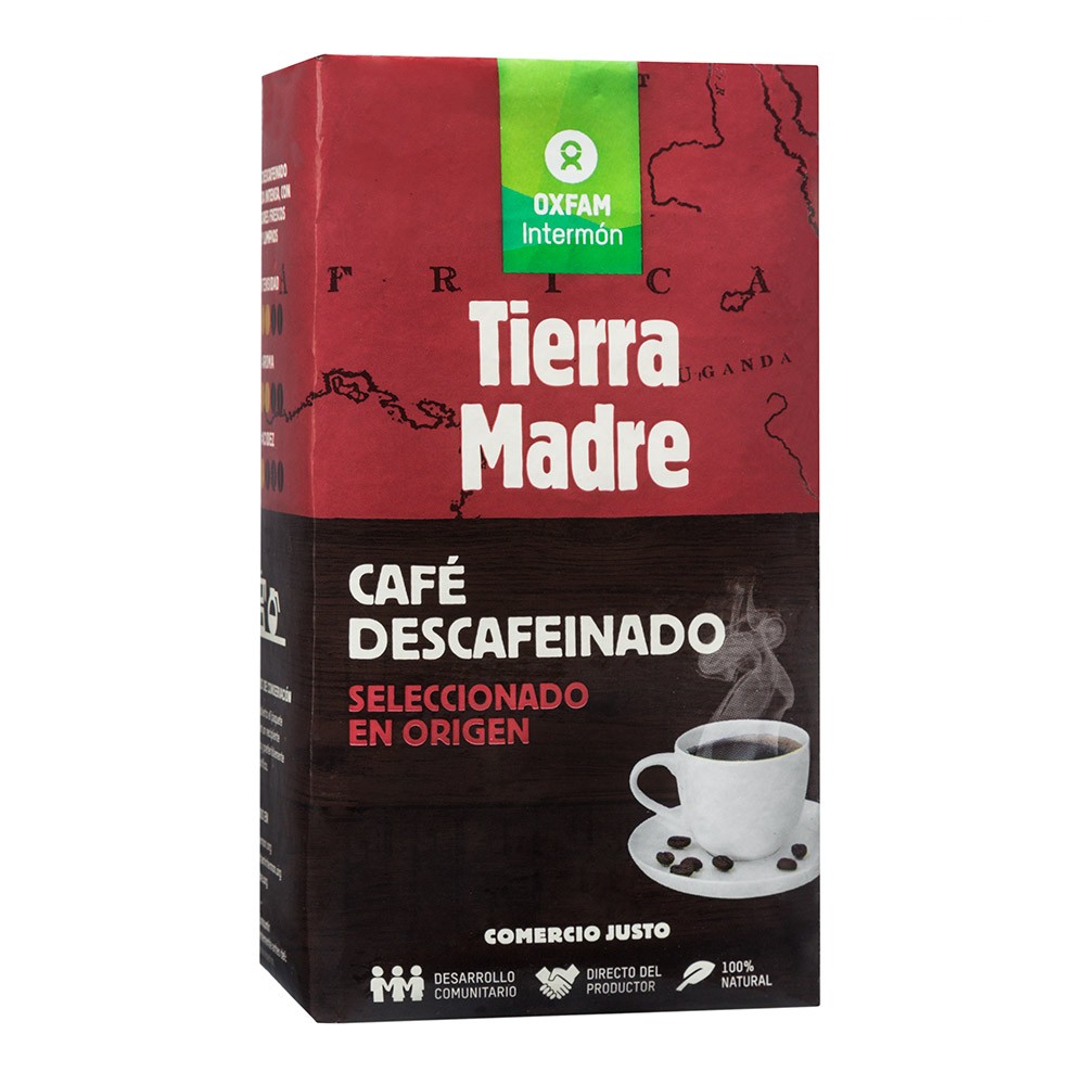 Cafe Molido Descafeinado 250g Tierra Madre Clickoala Productos Sostenibles Certificados De 