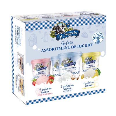 Pack de helados: variedades de helado de yogur natural